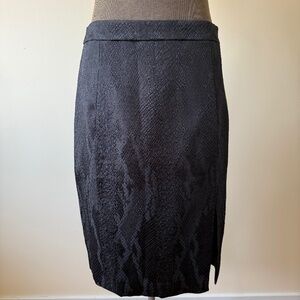 Altuzarra Black Textured Midi Pencil Skirt